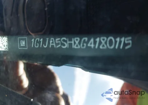 2016 Chevrolet Sonic Ls Auto из США, поврежденный, VIN 1G1JA5SH8G4180115